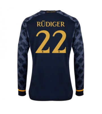 Real Madrid Antonio Rudiger #22 Koszulka Wyjazdowych 2023-24 Długi Rękaw